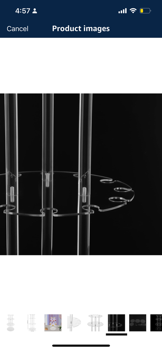 Circle Acrylic Champagne Display Rack Stand,with 28 Slots,3 Tier Champagne Tower