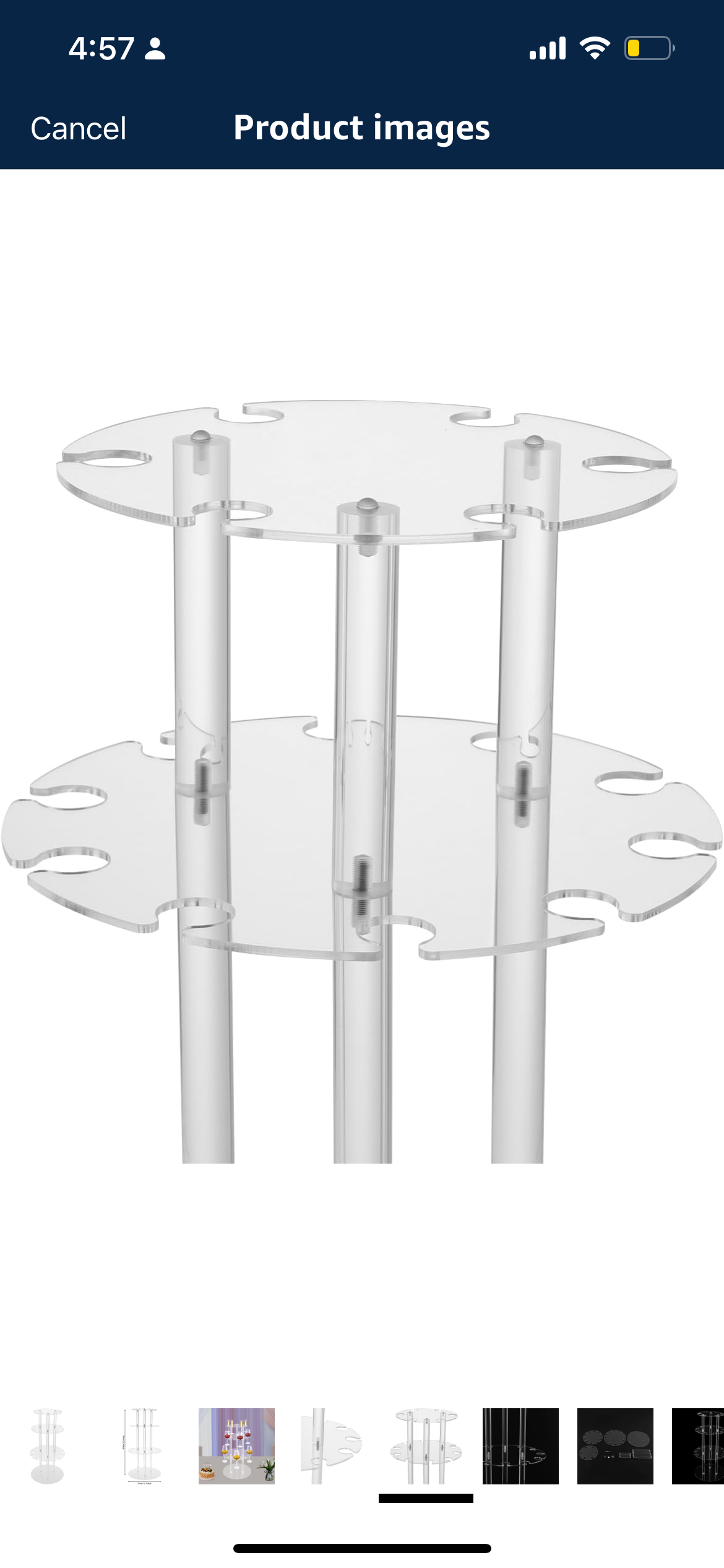 Circle Acrylic Champagne Display Rack Stand,with 28 Slots,3 Tier Champagne Tower