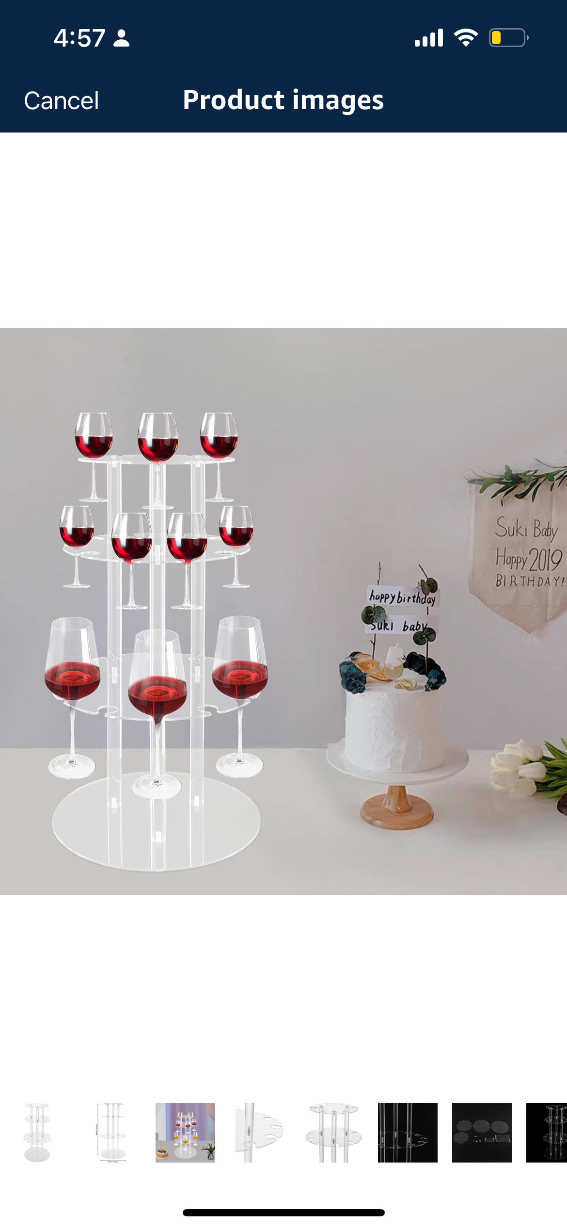 Circle Acrylic Champagne Display Rack Stand,with 28 Slots,3 Tier Champagne Tower