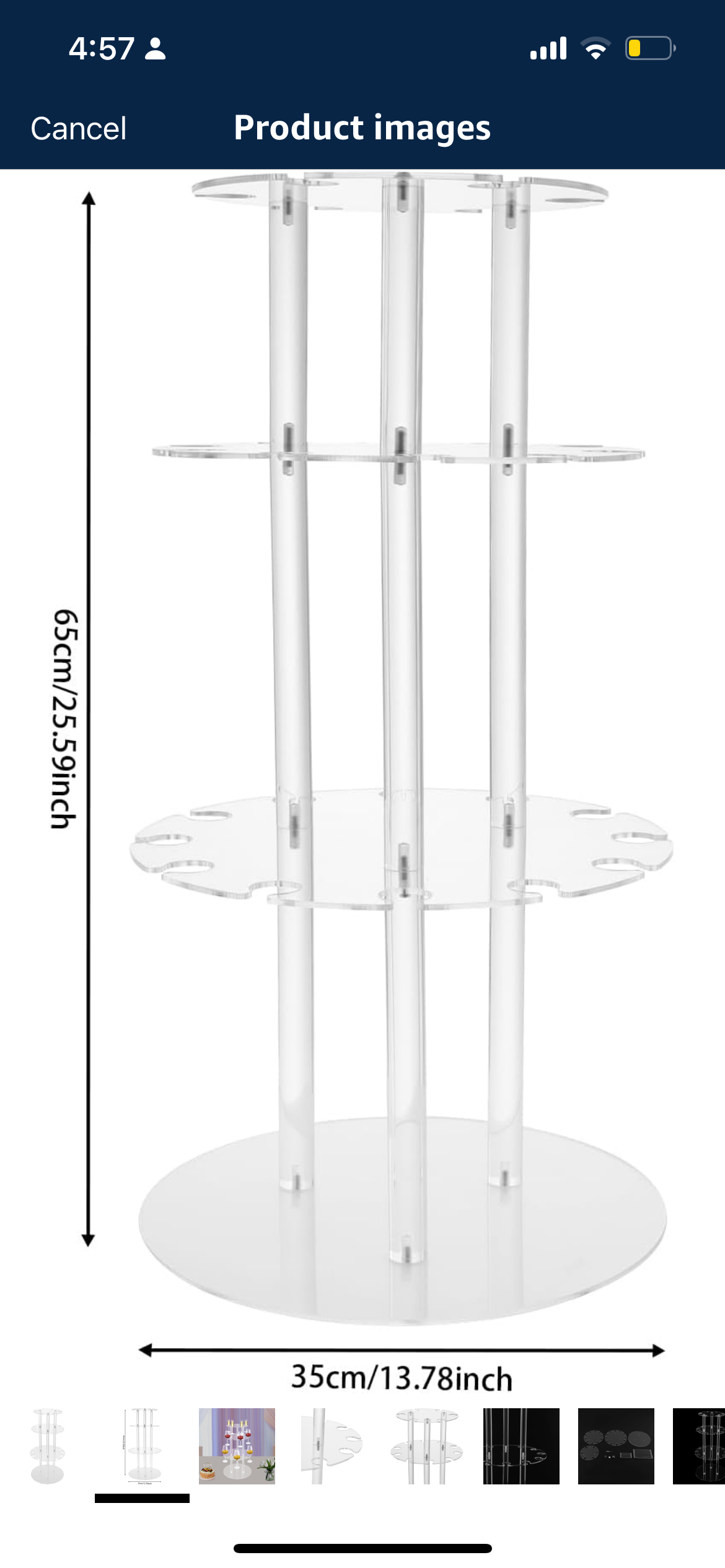 Circle Acrylic Champagne Display Rack Stand,with 28 Slots,3 Tier Champagne Tower
