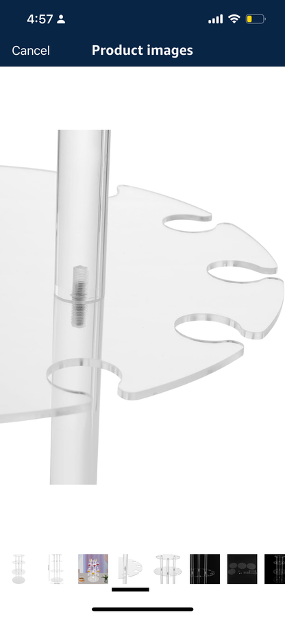 Circle Acrylic Champagne Display Rack Stand,with 28 Slots,3 Tier Champagne Tower